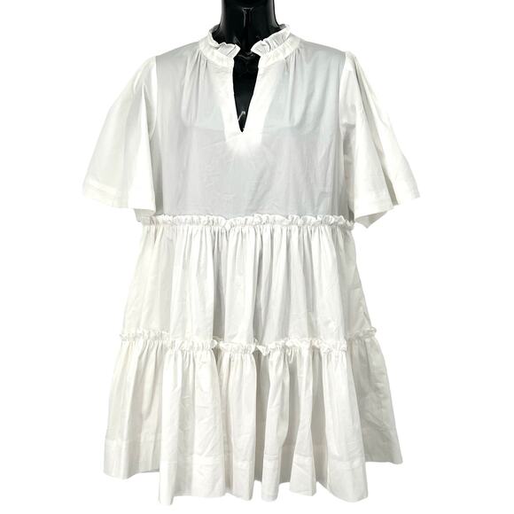 Mable Dresses & Skirts - Mable White Ruffle Tiered Mini Size Small New with Tags
